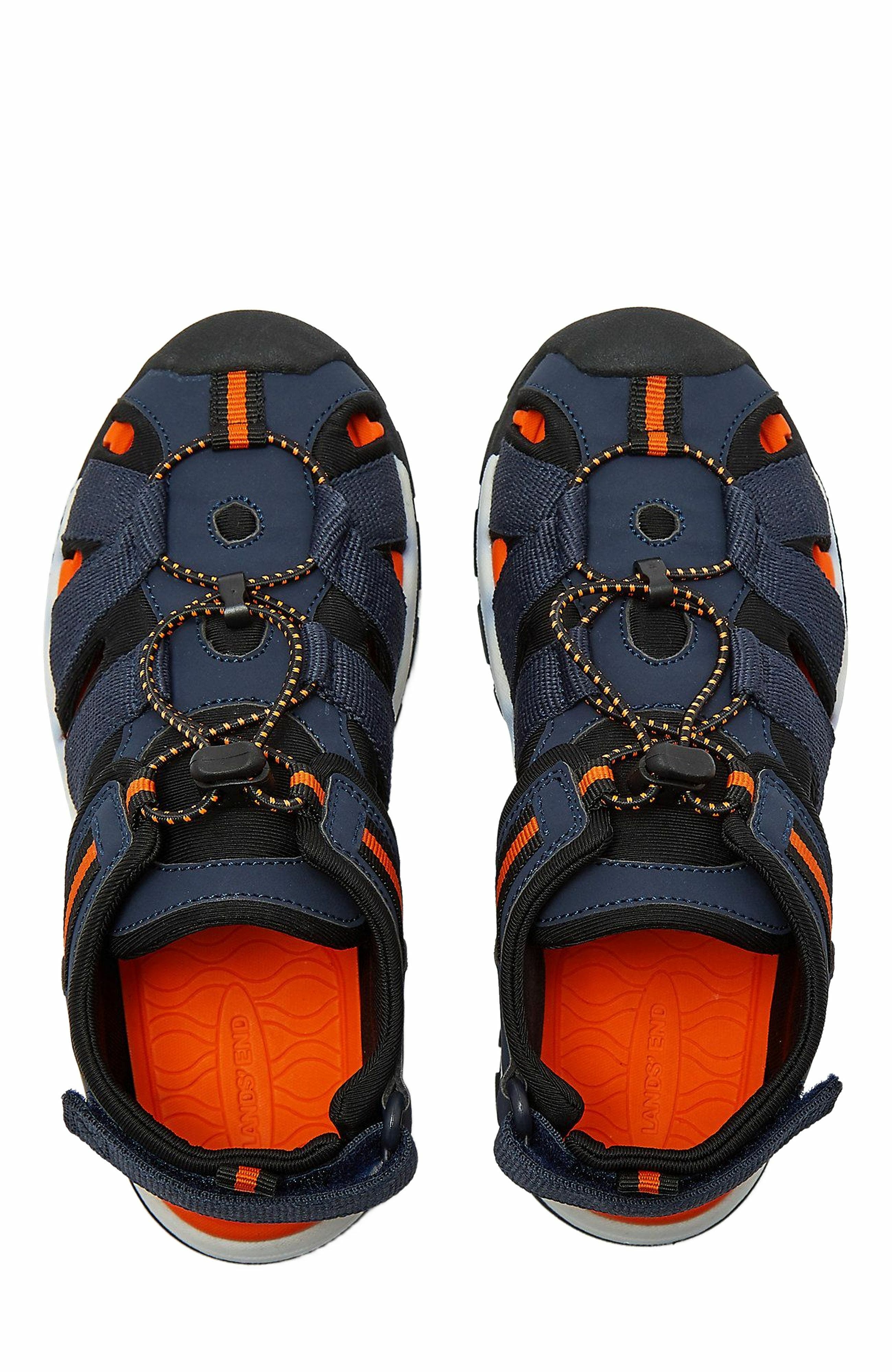 Lands
 End Kids Closed Toe Water Sandals, Main, color, Navy