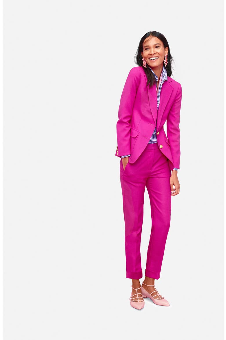 J.Crew 'Rhodes' Italian Wool Pants, Alternate, color, CRANBERRY PUNCH