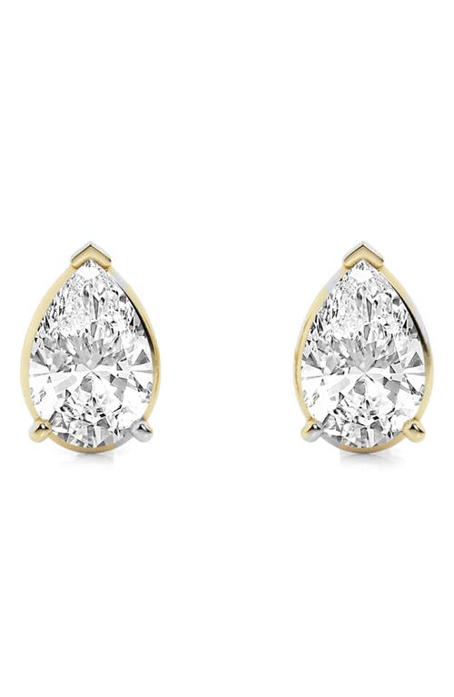 Badgley Mischka Collection 14k Gold Pear Cut Lab-created Diamond Stud Earrings In 1 Ctw Yellow Gold