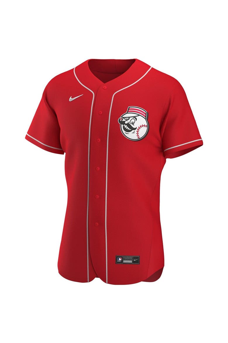 Men's Nike Scarlet Cincinnati Reds Alternate Authentic Team Logo Jersey, Alternate, color, Scarlet