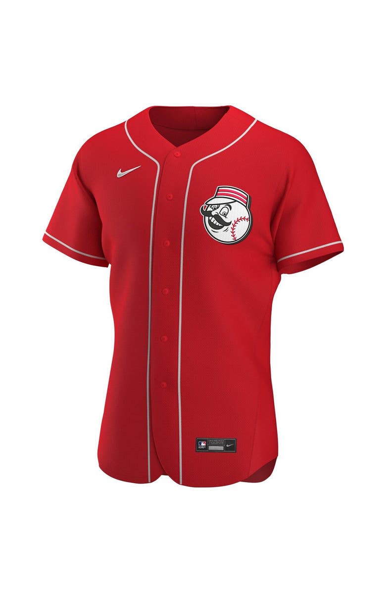 Nike Men's Nike Scarlet Cincinnati Reds Alternate Authentic Team Logo Jersey, Alternate, color, Scarlet
