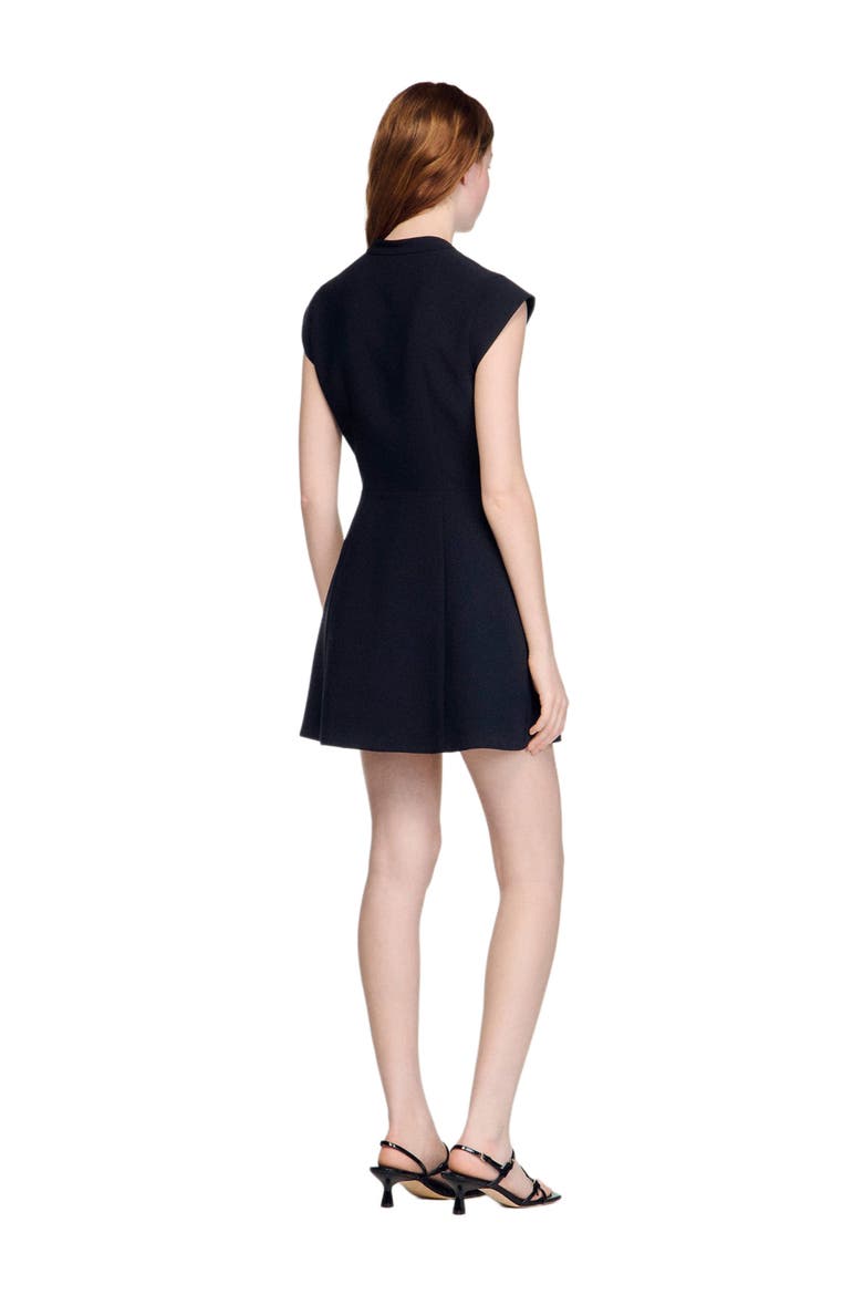 Mini Tailored Dress, Alternate, color, Black