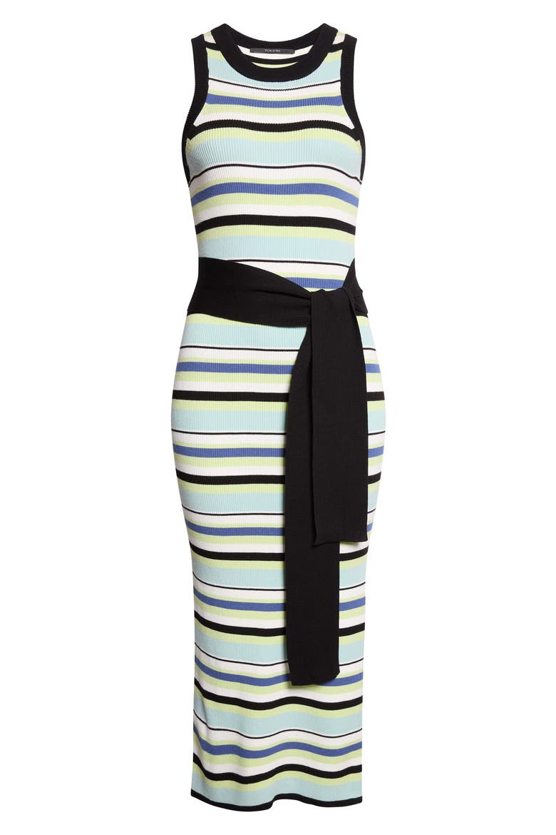 Piper Stripe Variegated Rib Sleeveless Dress, Main, color, OCEAN/ KEYLIME MULTI