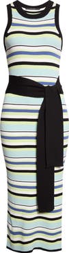 Toccin Piper Stripe Variegated Rib Sleeveless Dress