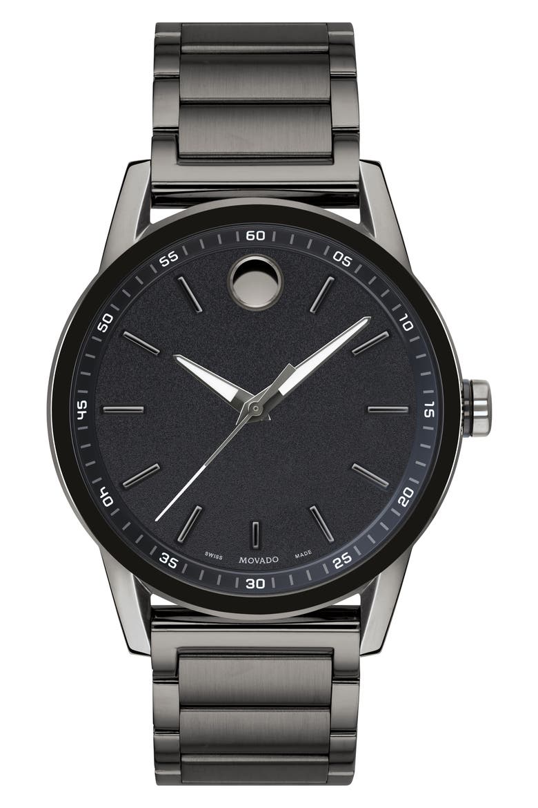 Museum Sport Bracelet Watch, 42mm, Main, color, GUNMETAL/ BLACK
