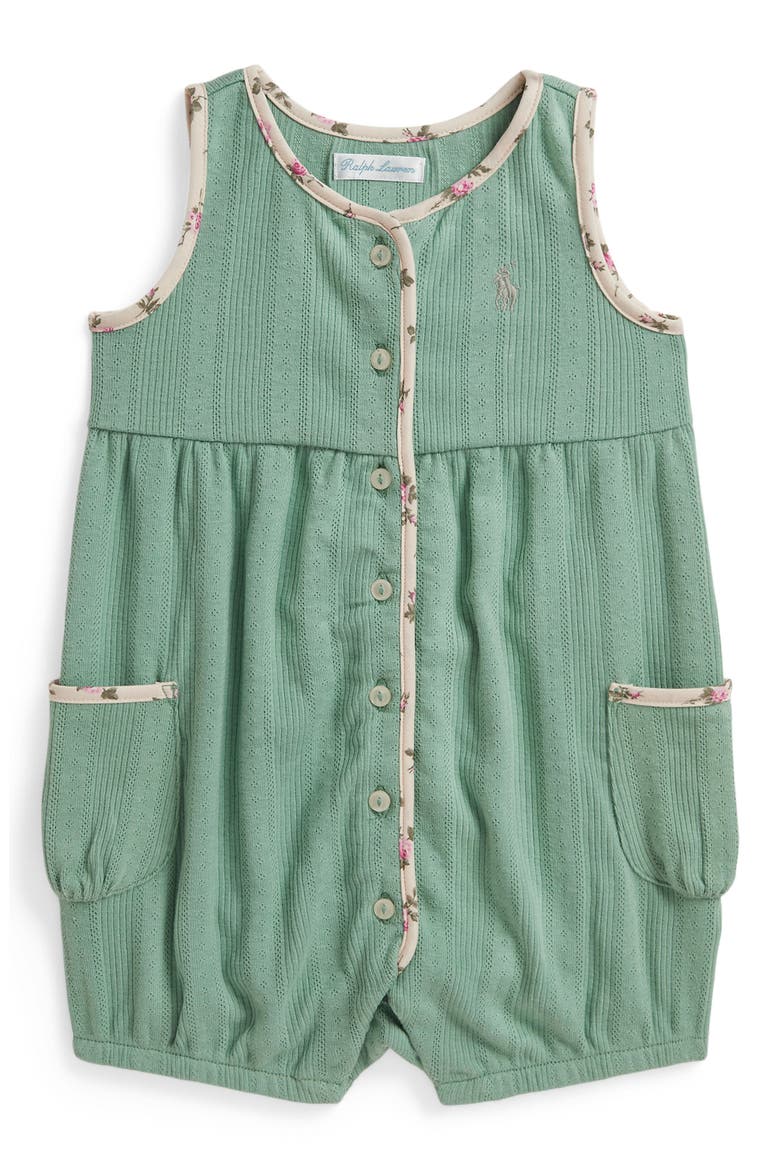Cotton Pointelle Shortall, Main, color, FADED MINT