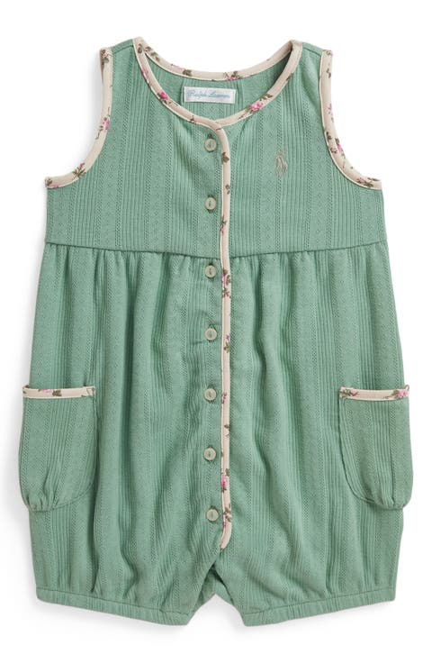 Cotton Pointelle Shortall (Baby)