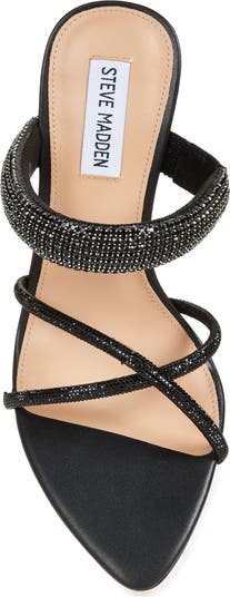 【Steve Madden】Camina クリスタル ストラップ サンダル Steve Madden Camina Crystal Strap Slide Sandal (Women