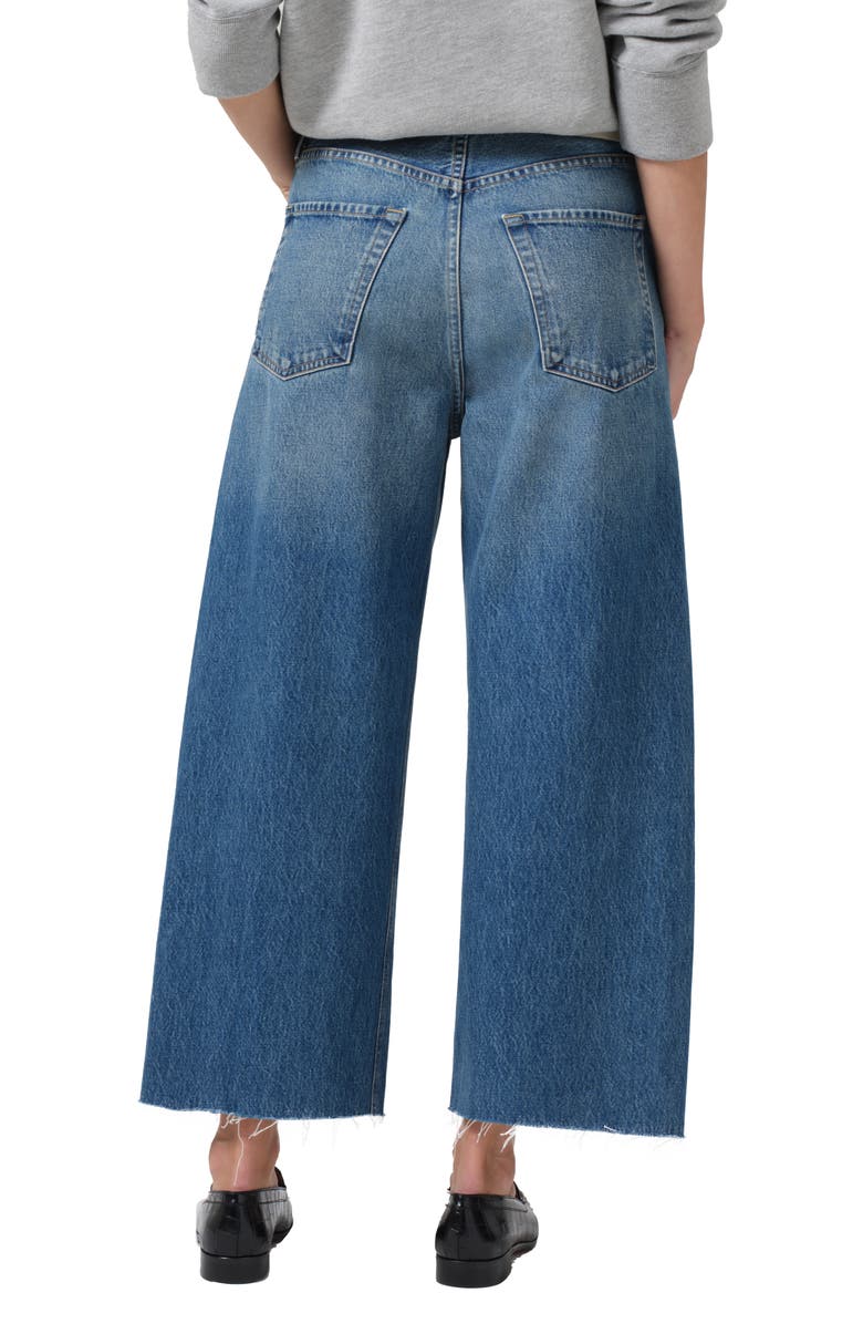 Citizens of Humanity Ayla High Waist Raw Hem Ankle Baggy Wide Leg Jeans, Alternate, color,