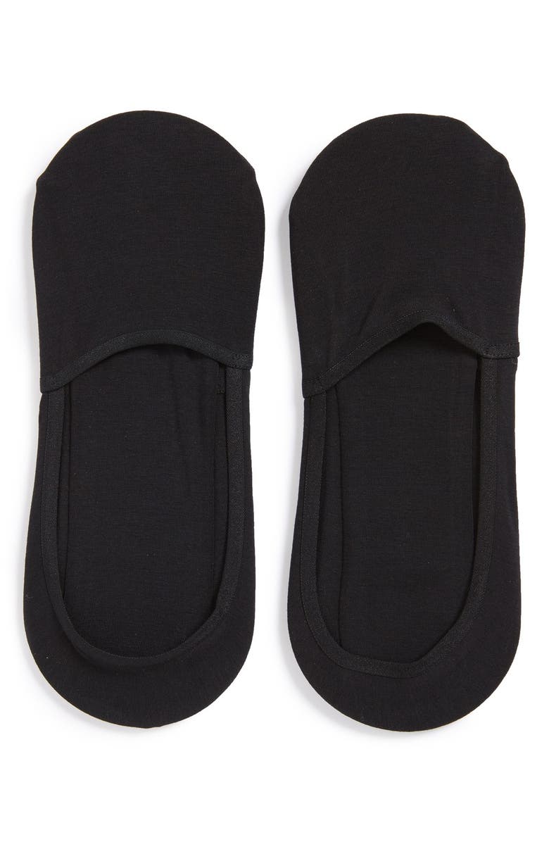 Calvin Klein 2-Pack No-Show Socks, Main, color, Black