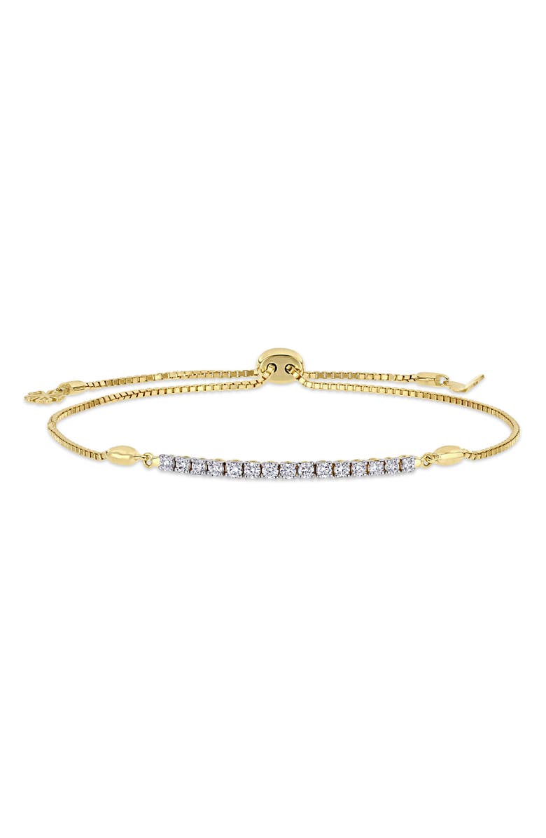 Julianna B. Diamond Bar Adjustable Bolo Bracelet 14k, Main, color, 14K Yellow Gold