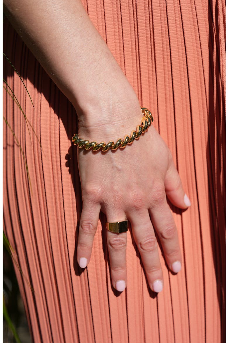 Mini San Marco Chain Bracelet, Alternate, color, GOLD