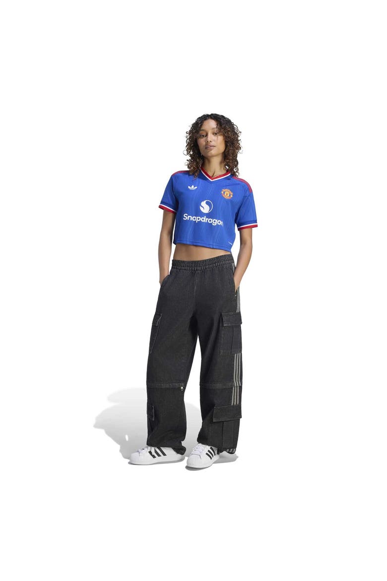 Women's adidas Royal Manchester United 2026/27 Away Cropped Replica Jersey, Alternate, color, Royal