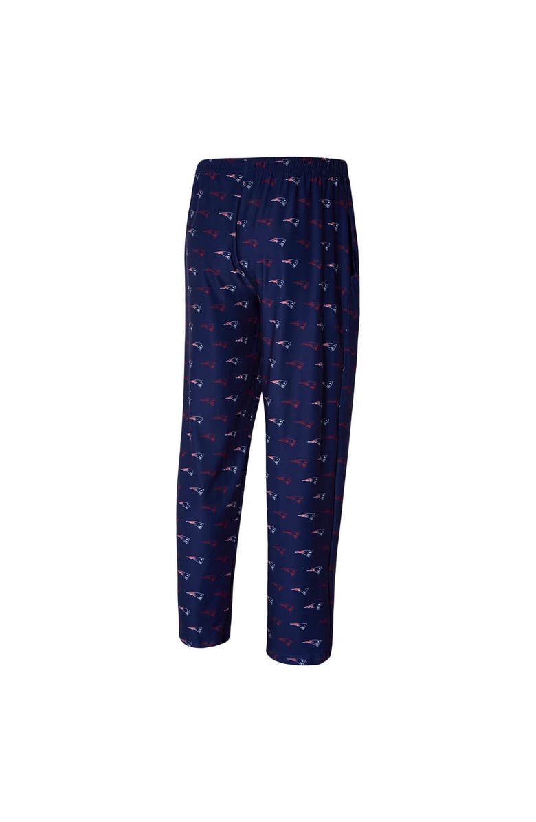 CONCEPTS SPORT Men's Concepts Sport Navy New England Patriots Record Allover Print Knit Pants, Alternate, color, 