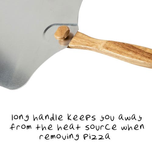 Old Stone Aluminum Pizza Peel W/ Folding Handle, 14x16-inch In Gray