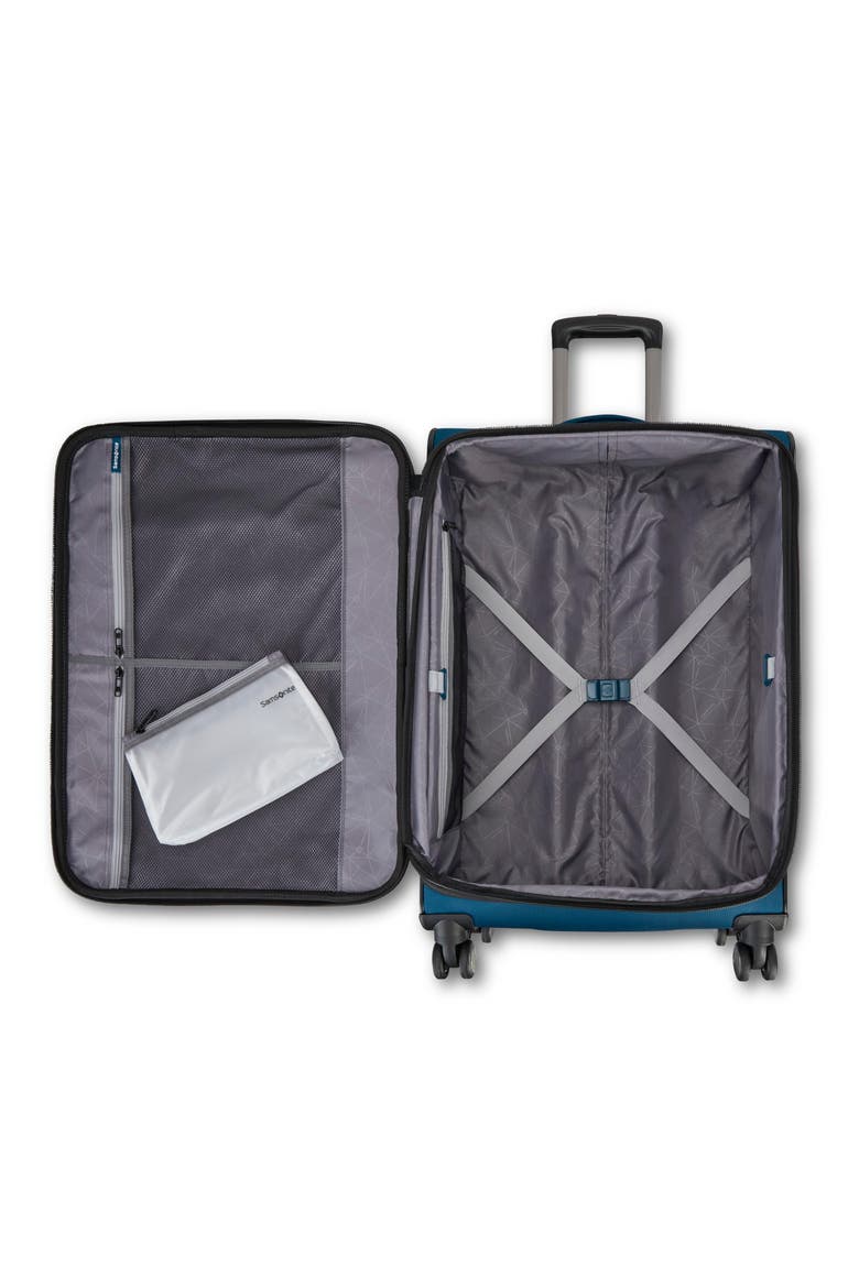 Ascella 4 Softside Expandable 29" Large Checked Spinner Luggage, Alternate, color, Cerulean Blue