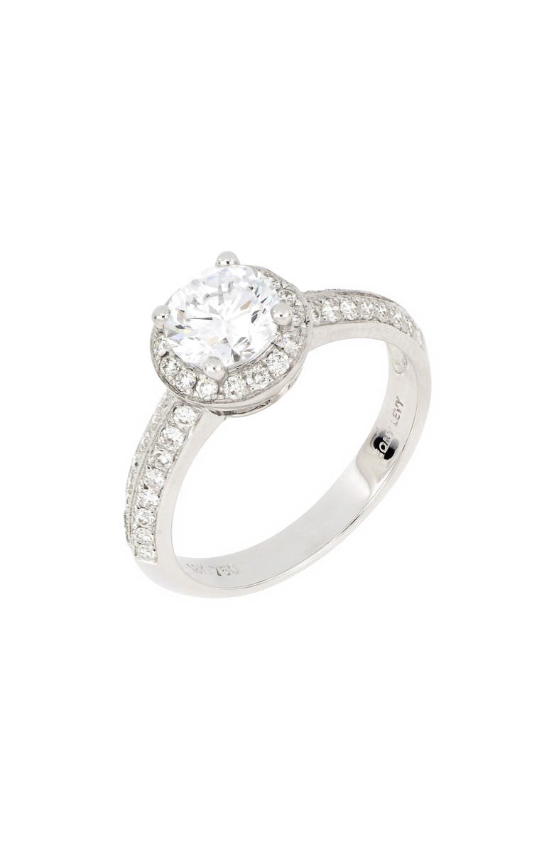 Bony Levy Beveled Pavé Diamond Engagement Ring Setting, Main, color, White Gold