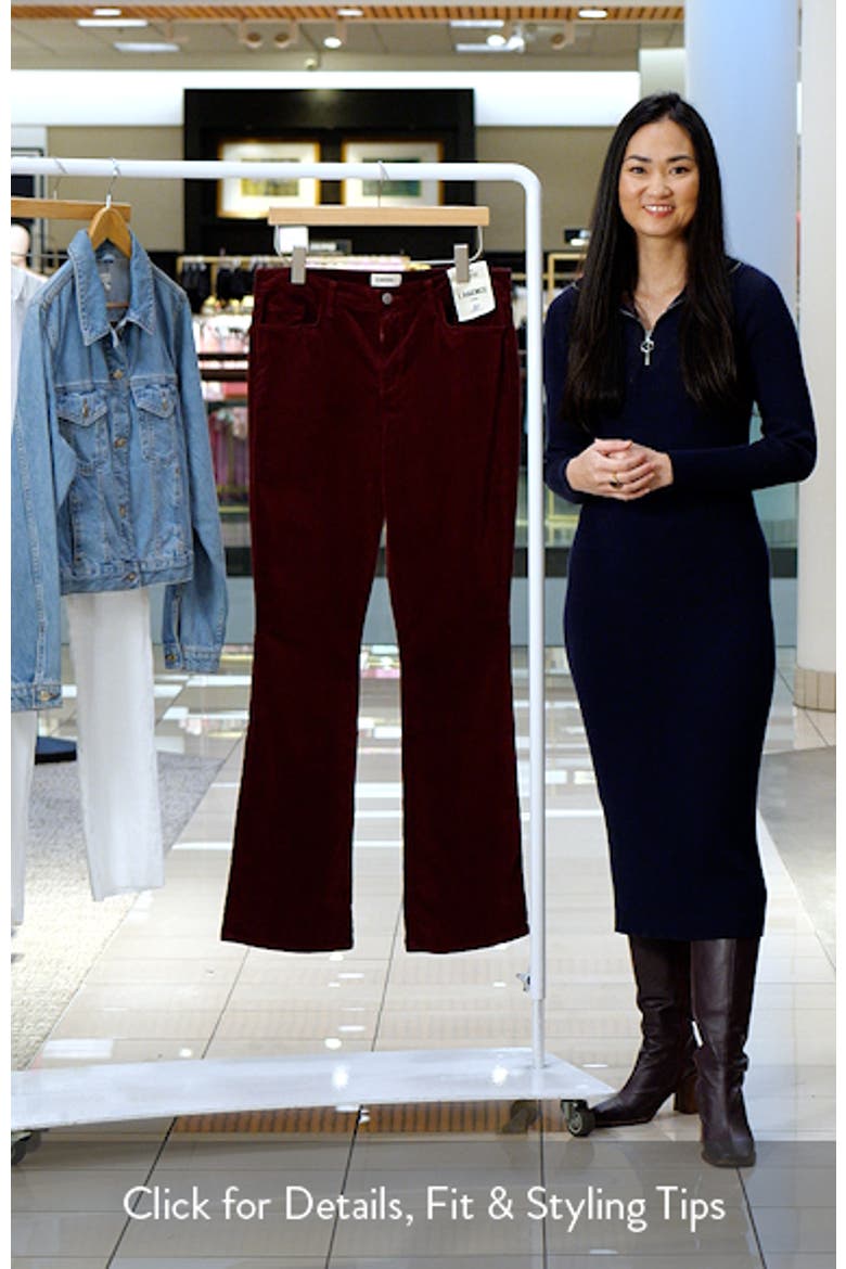 Stevie High Waist Straight Leg Velvet Pants video