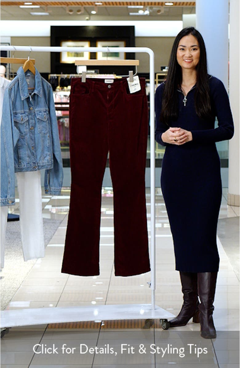 Stevie High Waist Straight Leg Velvet Pants, sales video thumbnail