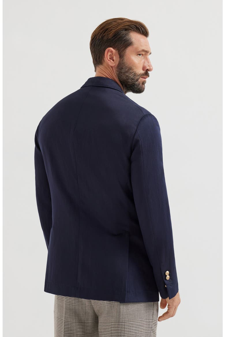 Twill unconstructed blazer, Alternate, color, Navy Blue
