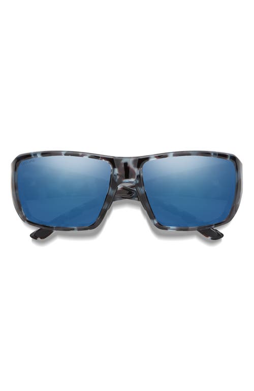 Smith Guide's Choice 58mm Chromapop™ Polarized Wraparound Sunglasses In Sky Tortoise/blue