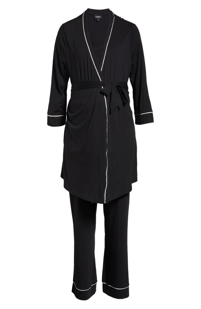Cosabella Bella 3-Piece Maternity Pajamas, Alternate, color,