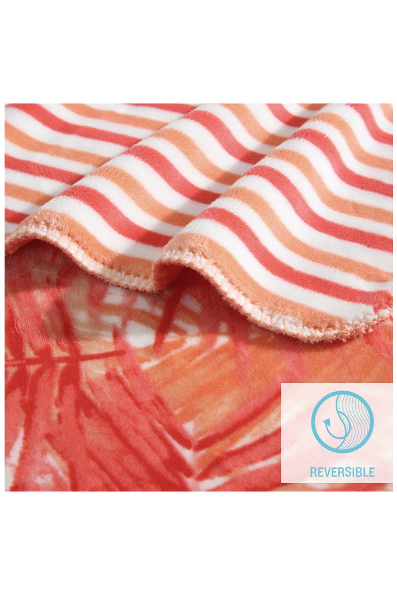 Hot Tropics Throw Blanket, Alternate, color, BRIGHT ORANGE