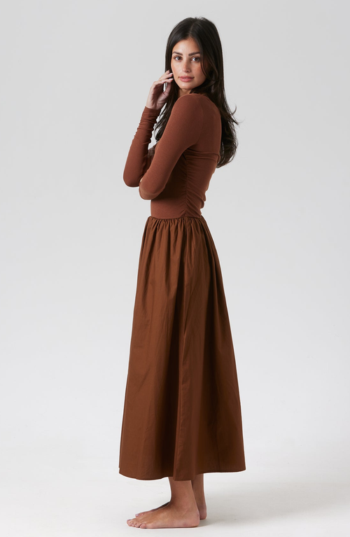 By Tess Collection Shay Dress In Brown