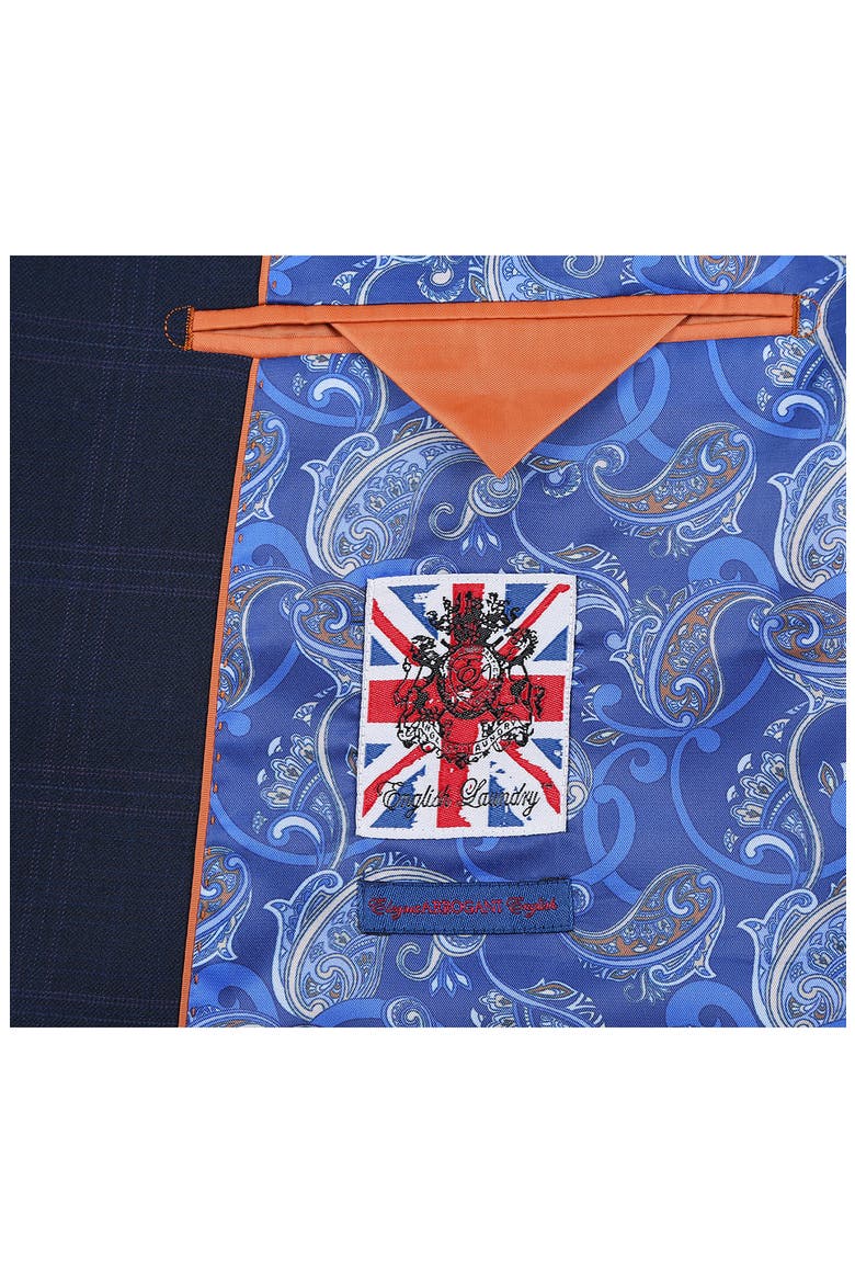 Trim Fit Solid Two-Piece Suit, Alternate, color, NAVY