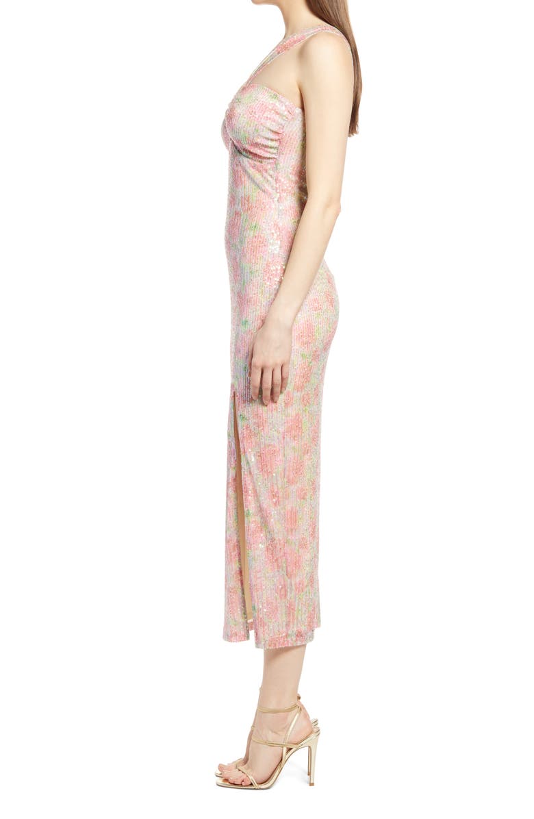 Saylor Faena Sequin Halter Midi Dress, Alternate, color, 