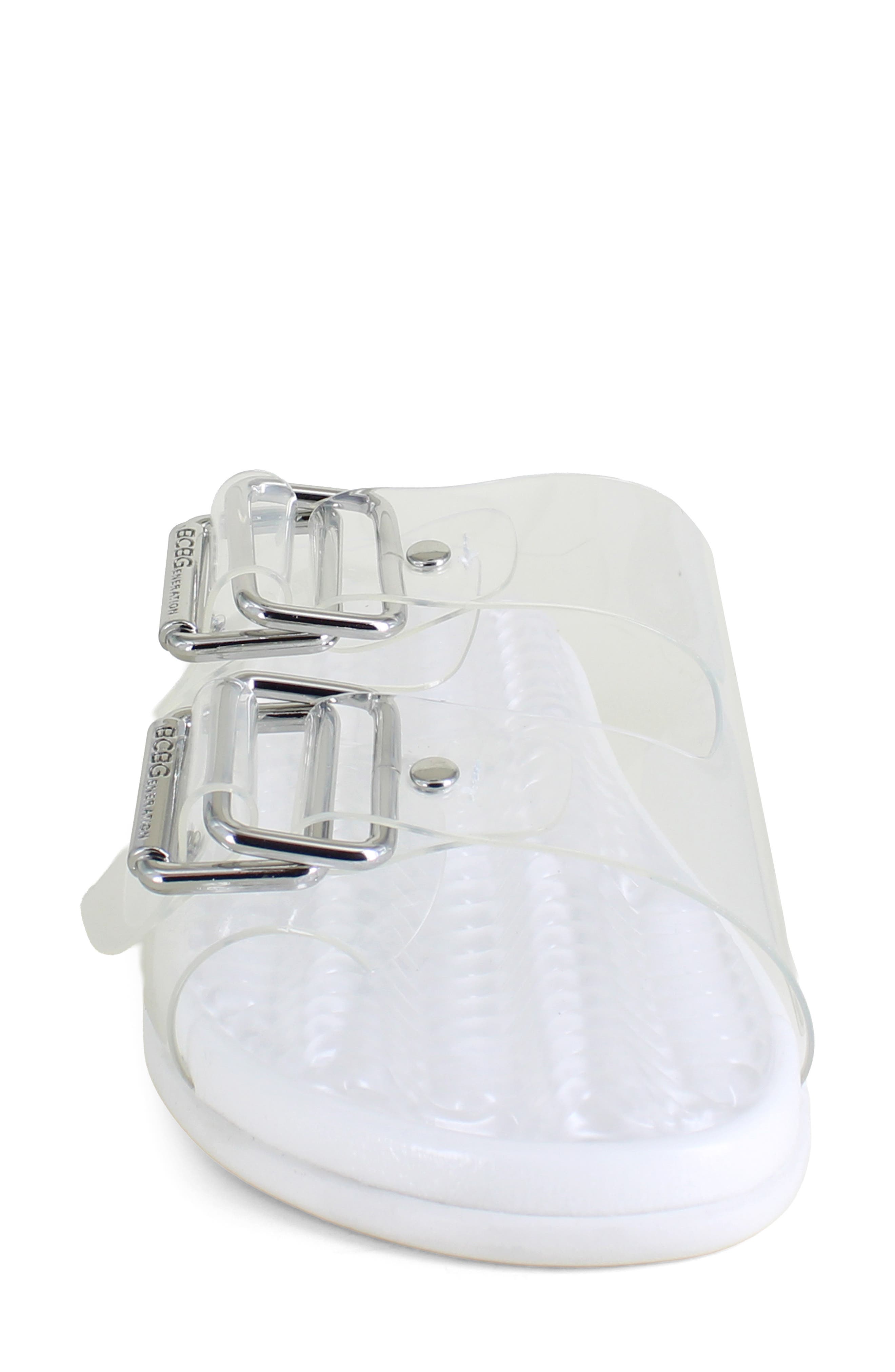 Gelly Slide Sandal, Alternate, color, CLEAR/ WHITE