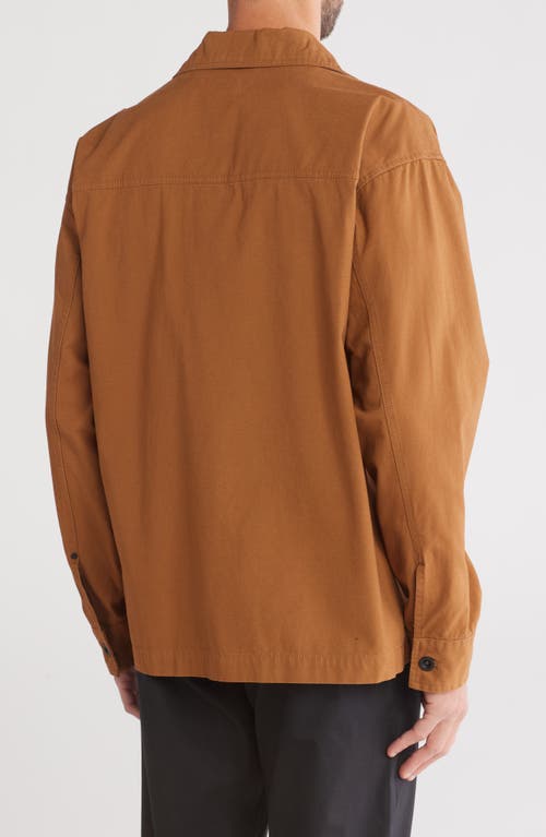 Cat Wwr Canvas Heavyweight Shirt Jacket In Bronze