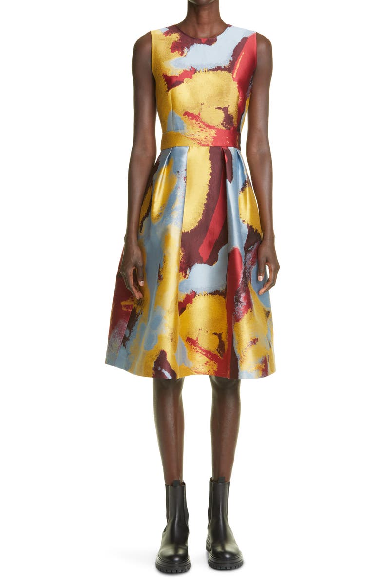 Lafayette 148 New York Rory Jacquard Fit & Flare Dress, Main, color, 