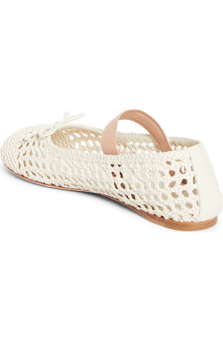 Miu Miu Woven Mary Jane Ballet Flat, Alternate, color, White
