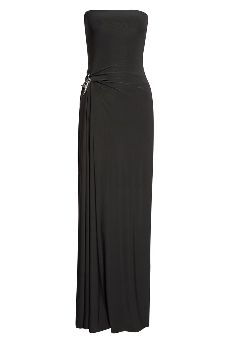 Relic Charms Strapless Maxi Dress, Main, color, BLACK