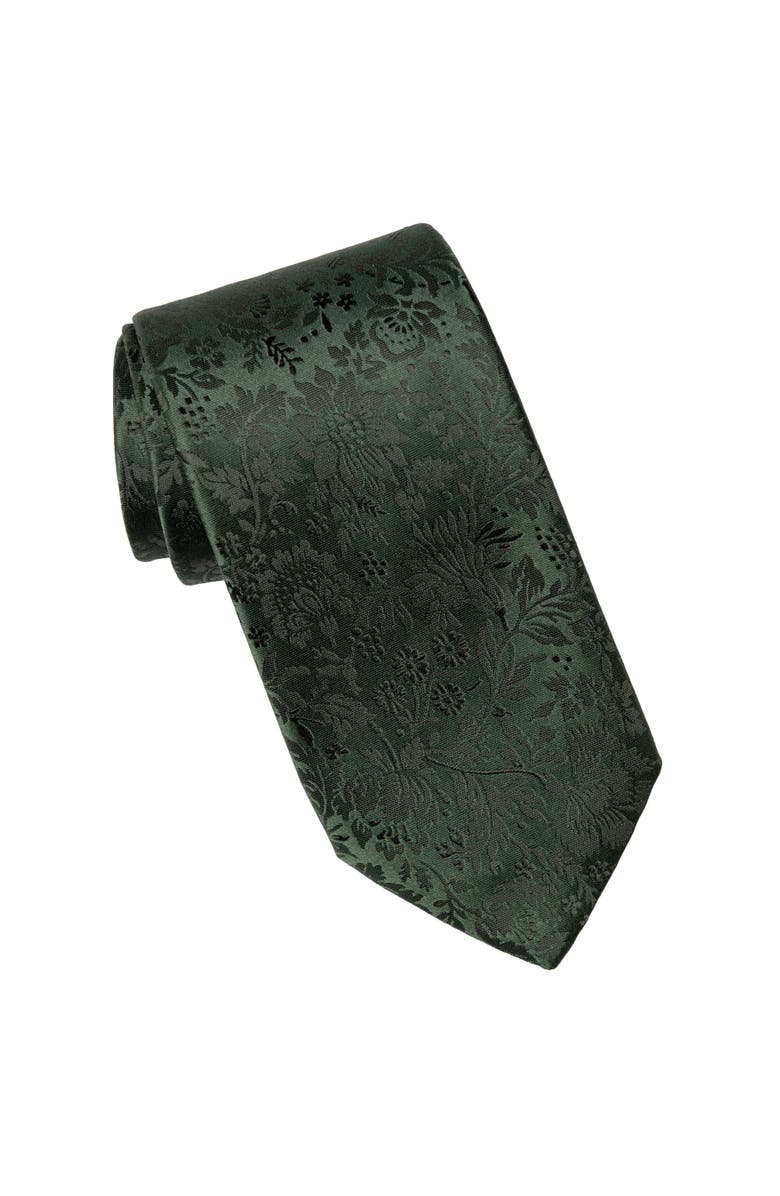 Elizabetta Goldoni - Extra Long  Silk Jacquard Tie for Men, Main, color, Green