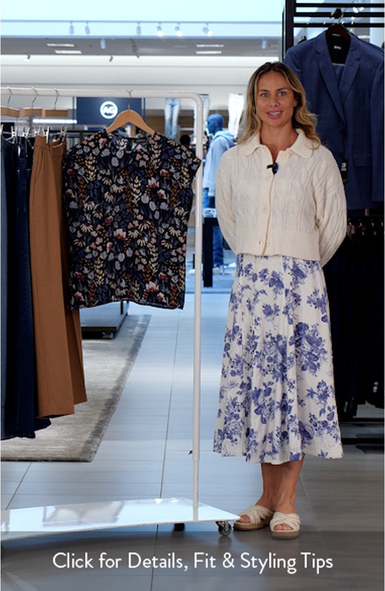 Print Cap Sleeve Shell, sales video thumbnail