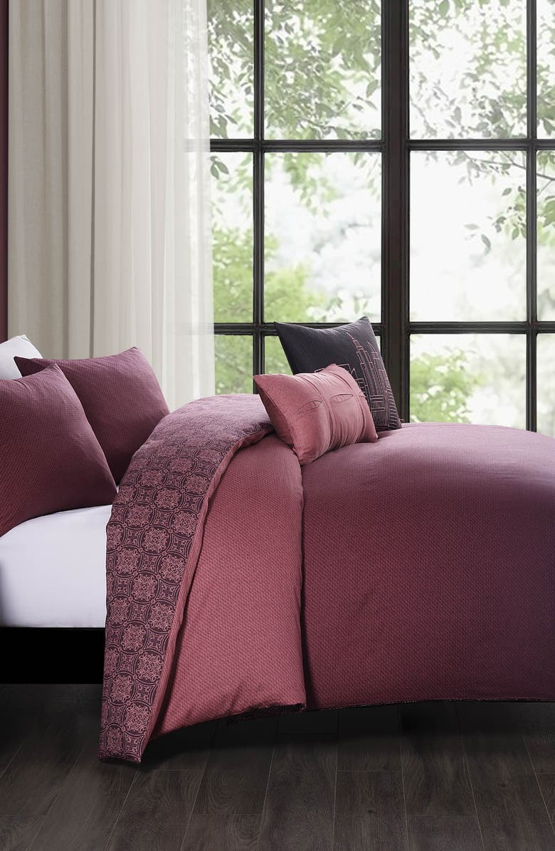 Bebejan Mauve Dreams Cotton Sateen Comforter Set, Alternate, color, Purple