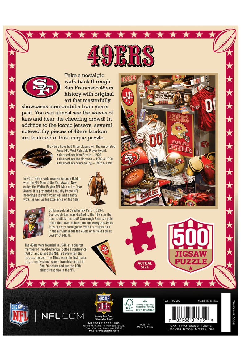 San Francisco 49ers Locker 500pc Puzzle, Alternate, color, Multicolor