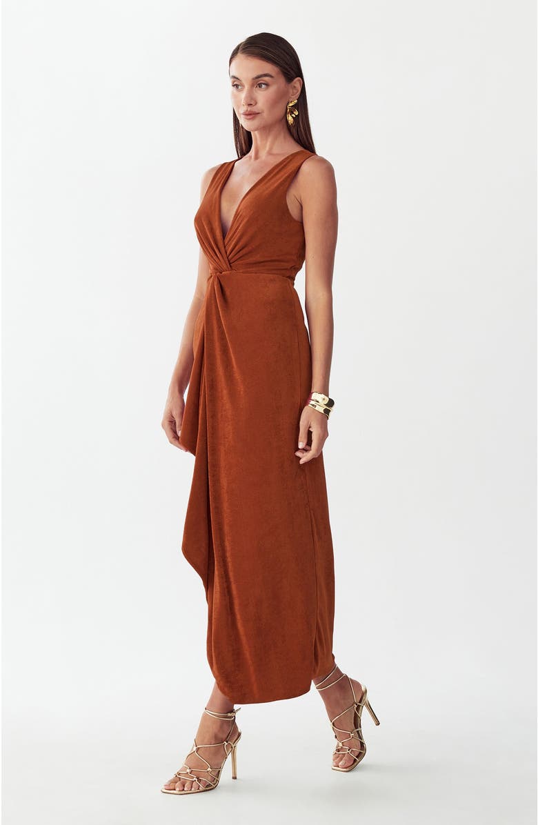 BWLDR Andi Midi Dress, Alternate, color, Copper
