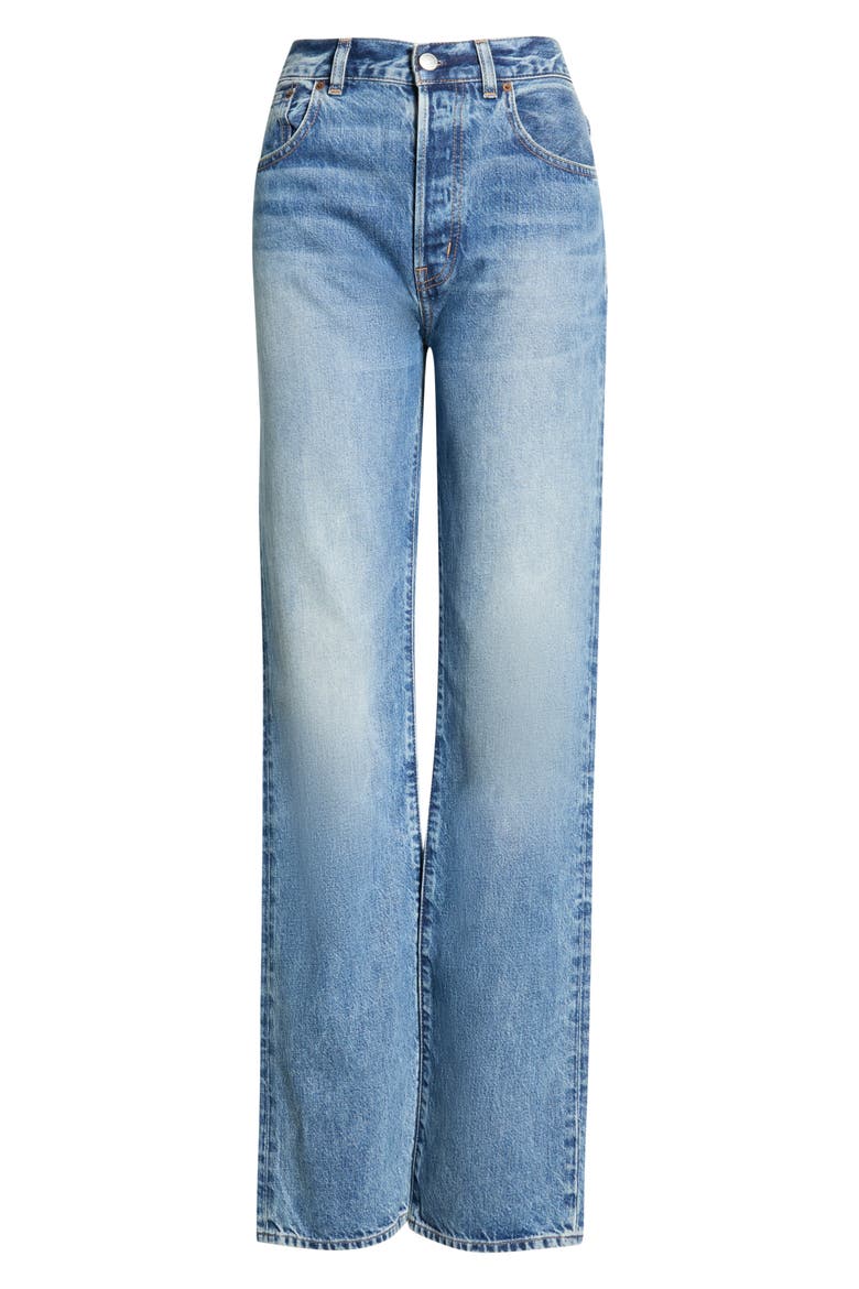 The Longline Straight Jeans, Alternate, color, ATLIN WASH
