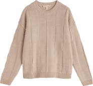 Seasalt Cornwall Hedge Rock Check Stitch Organic Cotton Blend Sweater