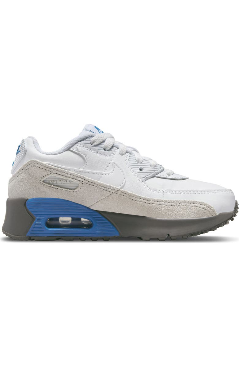 Nike Kids' Air Max 90 Sneaker, Alternate, color, White/ White/ Grey/ Pewter