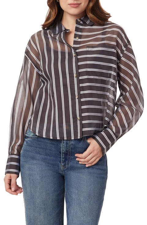 Cropped Button Front Shirt