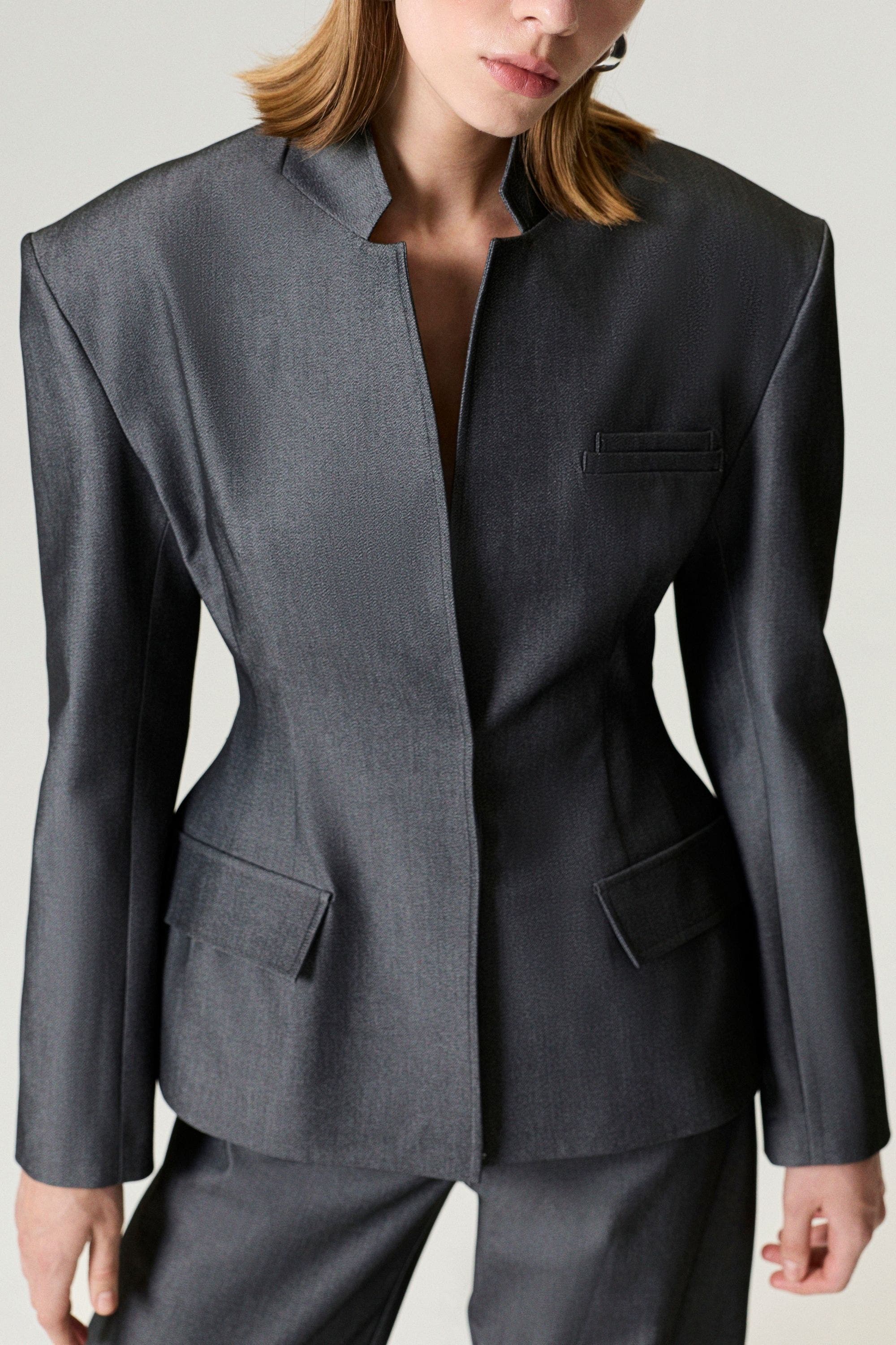 Structured Padded High-Neck Jacket - image 2