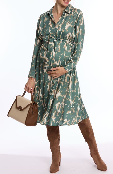 Rym maternity and nursing shirt dress