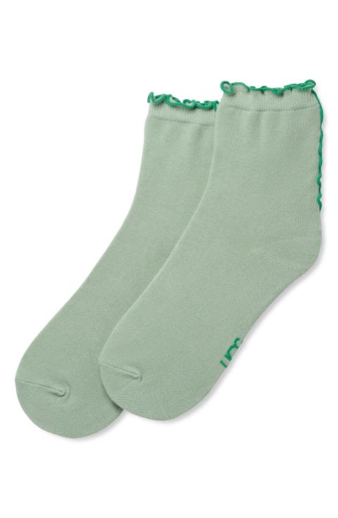Karsyn II Lettuce Edge Quarter Socks