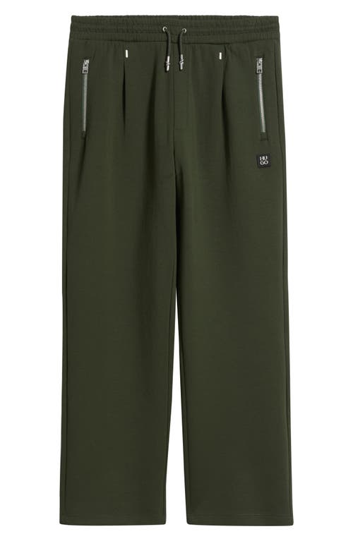Hugo Boss Hugo Dargen Knit Drawstring Pants In Green