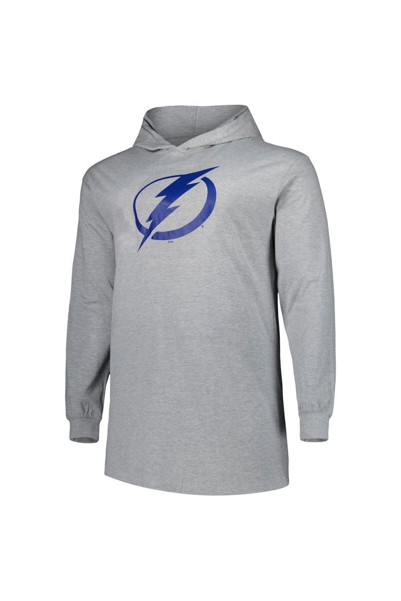 Men's Heather Gray Tampa Bay Lightning Big & Tall Pullover Hoodie, Alternate, color, Heather Gray