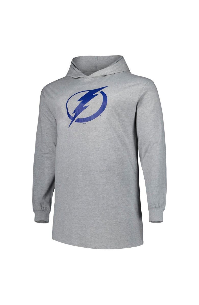PROFILE Men's Heather Gray Tampa Bay Lightning Big & Tall Pullover Hoodie, Alternate, color, Heather Gray